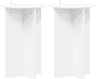 vidaXL Plantenstandaard 2 st wit ø40 x 60 cm bewerkt hout