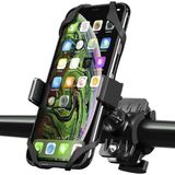 PARENCE. Fiets-telefoonhouder/scooter smartphone houder - universeel/met 360°-rotatie/anti-vibratie, zwarte kleur