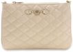 GUESS Frances Flat Pouch Bone beige avondtas accessoiretas