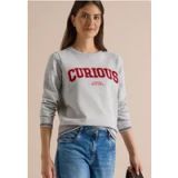 cecil Icecat Sweatshirt met ronde hals en borduursel
