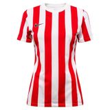 Nike Dames Short Sleeve Top W Nk Df Strp Dvsn Iv Jsy Ss, White/University Red/Black, CW3816-104, M