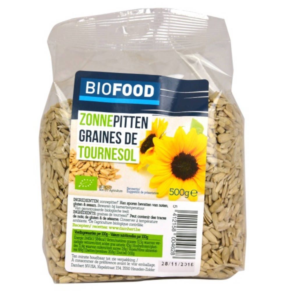 Biofood Zonnebloempitten BIO 500 g