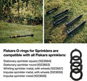 Fiskars O-ringen voor sprinklers, 4 stuks, zwart
