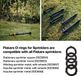 Fiskars O-ringen voor sprinklers, 4 stuks, zwart
