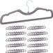 Merkloos Relaxdays Kledinghangers fluweel - Set van 50 - Ruimtebesparend - Antislip - Grijs