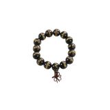 KWON Armband Shaolin Zwart Hout Kralenarmband Unisex Adultes