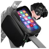 Vayox fietstas VA0168 | 1,8 liter | Telefoonhouder | Touch-technologie | Eenvoudige bevestiging | Zwart