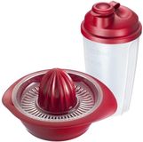Merkloos Dailygoods Fitnessset 2-delig - Citruspers/Sinaasappelpers - Rood