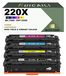 HP Cartouches de toner compatibles 220X pour LaserJet Pro (4PC)