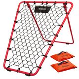 GoSports Basketbal Rebounder met verstelbaar frame, rubberen grip voeten en zandzakken - draagbare pass back trainingshulp