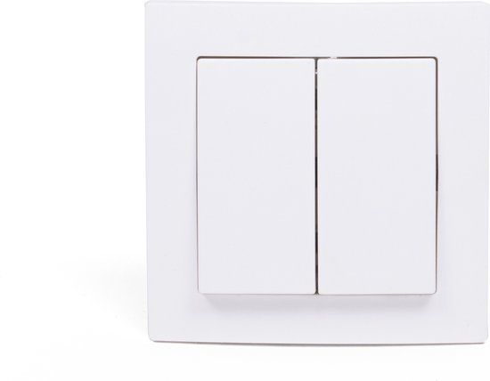 Benson Dubbele wisselschakelaar - strak wit ontwerp - inbouw - 250V - 10A