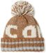 Minoti gebreide muts kinderen unisex - beige met pompon