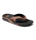 Reef Fanning Herenslipper Zwart/Bruin Maat 48