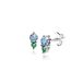 ZINZI 6mm Zilveren Oorknopjes Rond Blauw Groen ZIO2502