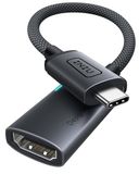 INIU USB C naar HDMI-adapter, officieel HDMI-gecertificeerd met led, 4K @60Hz, gevlochten kabel, compatibel met Thunderbolt 3/4 poorten, voor MacBook, iMac, computer, iPad, iPhone, Samsung, Steam Deck