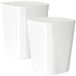 Youngever 2 stuks 5,5 l vierkante vuilnisbak, plastic vuilnisbak, kleine vuilnisbak voor thuiskantoor, woonkamer, studeerkamer, keuken, badkamer (wit)