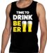 Bellatio Decorations Bol Time to drink Beer tekst tanktop / mouwloos shirt zwart heren - heren singlet Time to drink Beer S