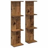 vidaXL Wandplank 2 st Oud hout 22 x 15 x 100 cm Bewerkt hout