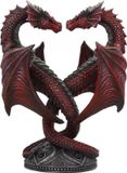 Merkloos Nemesis Now Dragon Heart kaarsenhouder rood