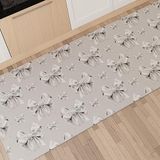 PETTI Artigiani Italiani - Keukentapijt, antislip keukenloper, wasbaar, loper voor de keuken, 52 x 180 cm, grijs lint, 100% Made in Italy