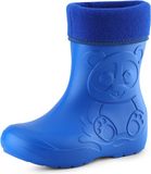 Ladeheid Bottes de pluie enfant - Bottes en caoutchouc thermo ultralégères - EVA - LA-CA-PandaWinter - Bleu - 24/25