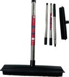 Synx Tools Rubberen bezem met Vloertrekker - Bezem binnen en buiten - Borstel met Steel 120 cm