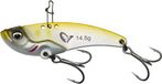 Savage Gear Vib Blade - Lange Casting Finesse Blad met Trillende & Flitsende Actie, Ideaal voor Baars, Snoek & Snoekbaars in Zoet- & Zoutwater, Ultra-Scherpe Dreggen Groen Zilver Ayu 4,5 cm