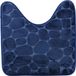 Tendance Toiletmat/wc mat Pebble - microfiber - Memory Foam - donkerblauw - 45 x 50 cm - badkamer mat
