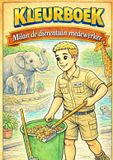 Kleurboek, Bookmundo Kleurboek, Milan de dierentuin medewerker. (Beroepen serie)