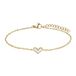 Lucardi Dames Stalen goldplated armband met hart - Armband - Staal - Goudkleurig - 20 cm