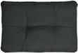 Beautissu Coussin de jardin 60x40x12 cm - hydrofuge - gris graphite