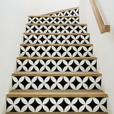 Ambiance Sticker Alvaro Stickers voor trap, tegels, trap, cementtegels, 2 stroken van 15 x 105 cm