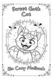 Sweet Goth Cat: Ein Cozy Malbuch mit Sweet-Goth-Motiven, klaren Linien und Platz für eigene Ideen