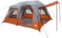 vidaXL Tente tunnel 8 personnes Gris et Orange