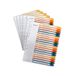 Leitz Pc-beschrijfbaar register, verpakking van 6, PP, extra breed, meerkleurig, cijfers 1-20, 12960000