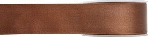 Merkloos Hobby/decoratie sierlint - satijn - bruin - 1,5 cm x 25 meter - cadeaulint
