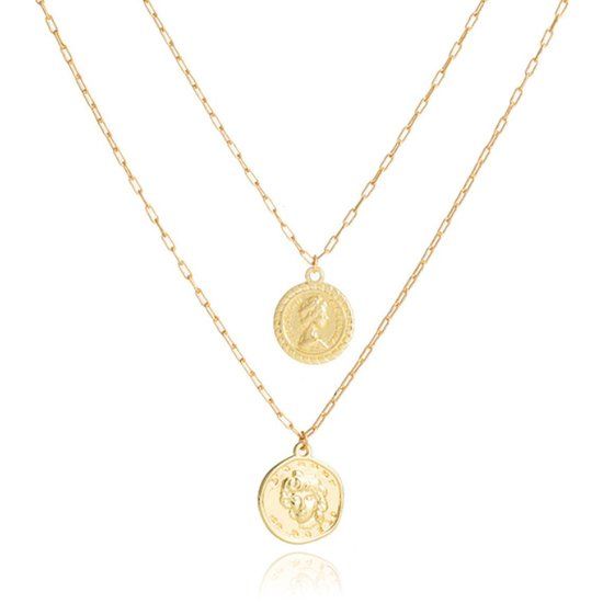 LGT JWLS Multilayer Ketting Coins - 2 lagen