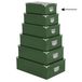 5Five Opbergdoos/box - groen - L28 x B19.5 x H11 cm - Stevig karton - Greenbox