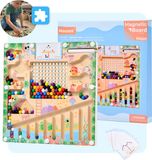 Mauzek Magnetisch Doolhof – Montessori Houten Speelgoed – Magneet spel – Educatief spel – 3-6 jaar – Bos Editie