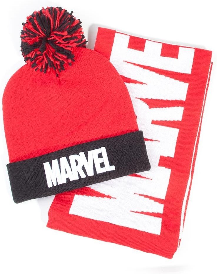 Difuzed Marvel Beanie & Scarf Gift Set - Red