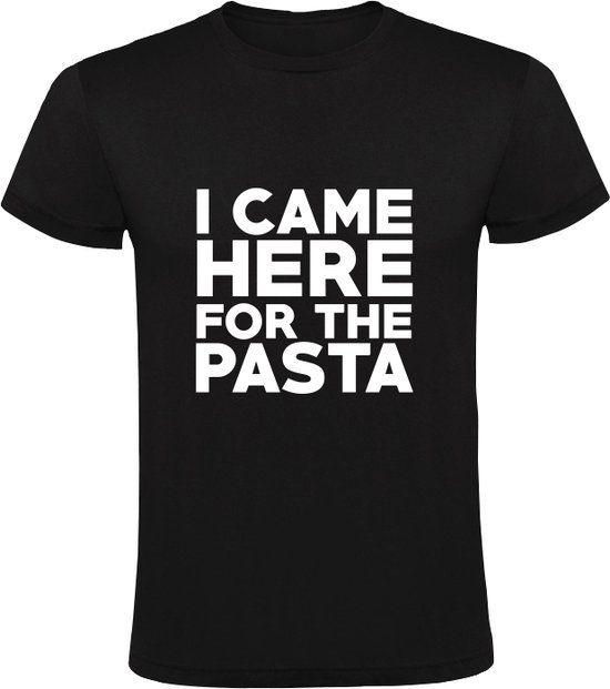 I came for the Pasta Heren T-shirt - Zwart - 4XL