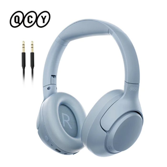 QCY QCY H3 Draadloze Koptelefoon - ANC Bluetooth 5.4 Hi-Res Headset Lichtblauw