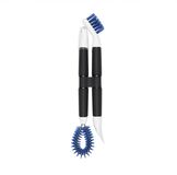 OXO 12155000MLNYK Schrobborstels - Zwart, Wit, Blauw - 2 stuks