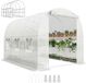 Outsunny Tunnelkas - Verzinkt staal, PE - 198L x 275B x 191H cm - Wit