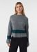 Comma Pull en maille rayé col rond manches longues acrylique gris ardoise coupe droite femme Automne/Hiver 2025