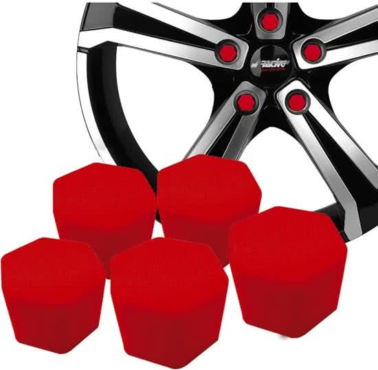 Simoni Racing Wielmoerkapjes Soft Sil - 19mm - Rood - Set Ã€ 20 Stuks