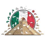 Iconic Puzzles Chichén Itzá 100% eco-duurzame houten puzzel, maat L, 500 stukjes