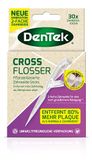 Dentek Cross Flosser - op planten gebaseerde floss-sticks - scheurvast - tandreiniging tussen de tanden - muntsmaak - fluoride - tandenstokers, 1 x 30 stuks