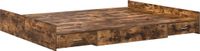 vidaXL Opbergbedframe met lade Rook Eiken 140 x 190 cm Bewerkt hout