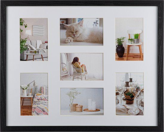 Henzo Modern Gallery Collage Fotolijst - 3 Foto's - 40x50 cm - Zwart